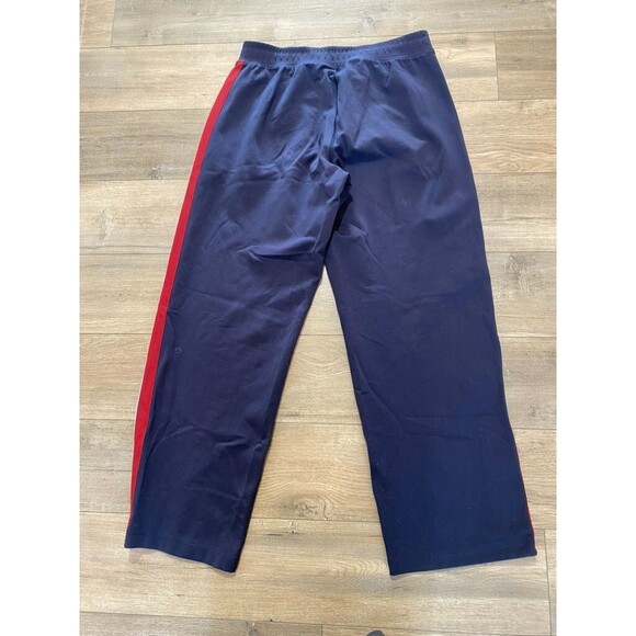 Lululemon Cover Your Track Pants Womens 10 Midnight Navy Stretch Gym Striped - Picture 7 of 9